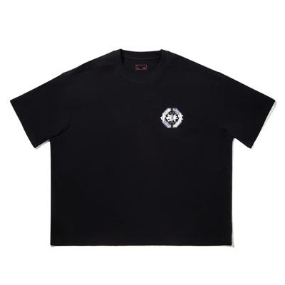 Li Ning Printed Letter Round Neck Breathable Versatile Casual Short Sleeve T-Shirt Unisex Tops Black AHSV663-2