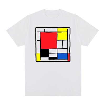 Mondrian Vintage T-shirt NEOPLASTICISM Cotton Men New TEE TSHIRT Womens Tops