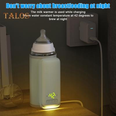 Portable Milk Heater 6000mAh Wireless Bottle Heater Fast Heating 48-Hour Warmth Retention Intelligent Temperature Control Travel-Friendly Baby Bottle