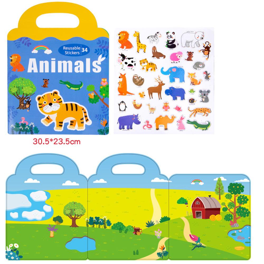 Kids Quiet Busy Book Montessori Scene Sticker Book For Children Early Learning
