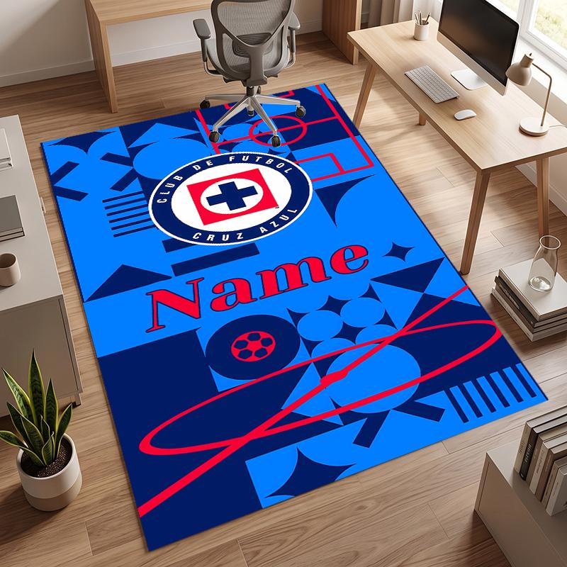 Cruz Azul (1) Personalized name Office Carpet Stylish Decor for Living Room Bedroom Kitchen