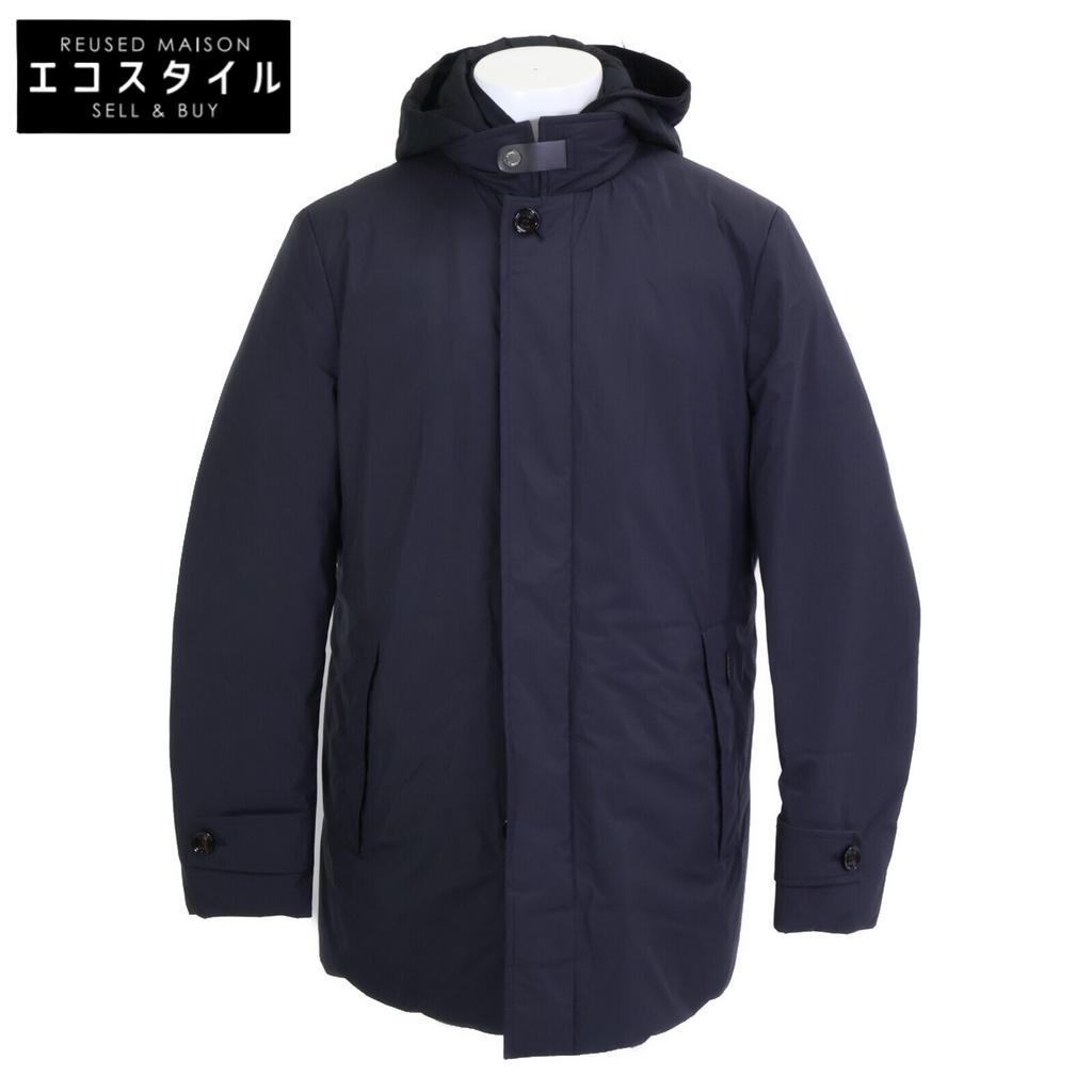 MOORER [Good condition/Domestic regular] RAFFAELLO-STP Hooded/Front flap down jacket Jacket 48 NavyUsed