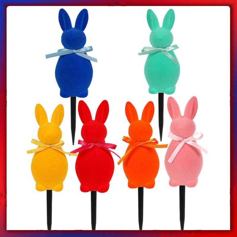 Decoração de Páscoa de 25 cm com Laço Bonecos Ornamentos Boneco de Duplo Propósito Presente Decoração de Ramadã 2025 Estacas Decorativas para Jardim Exterior