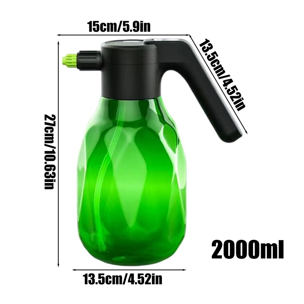 Electric Watering Kettle 2L Portable Electric Spray Bottle Charging Adjustable Sprinkler Cleaning Disinfecting Sprayer Gardening