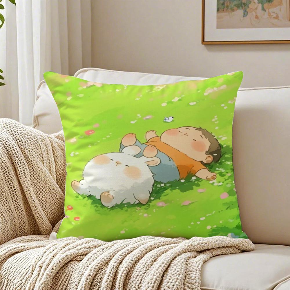 Cute handdrawn panda Cushion Cover Pillowcase Antidustmite living Room Sofa Decor Cushion Room