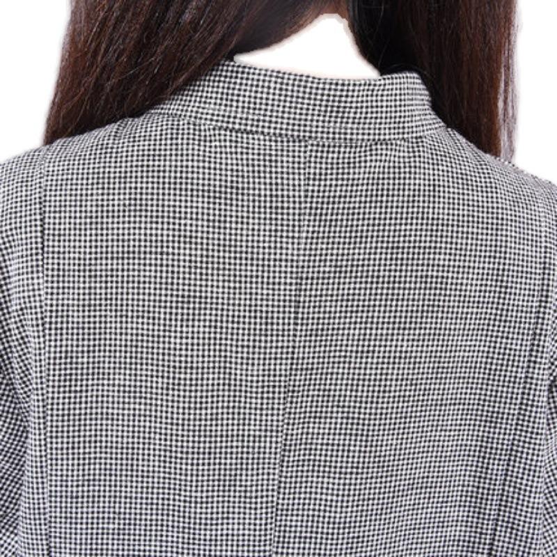 Literary Loose Plus-size Women's Long Thin Plaid Dress