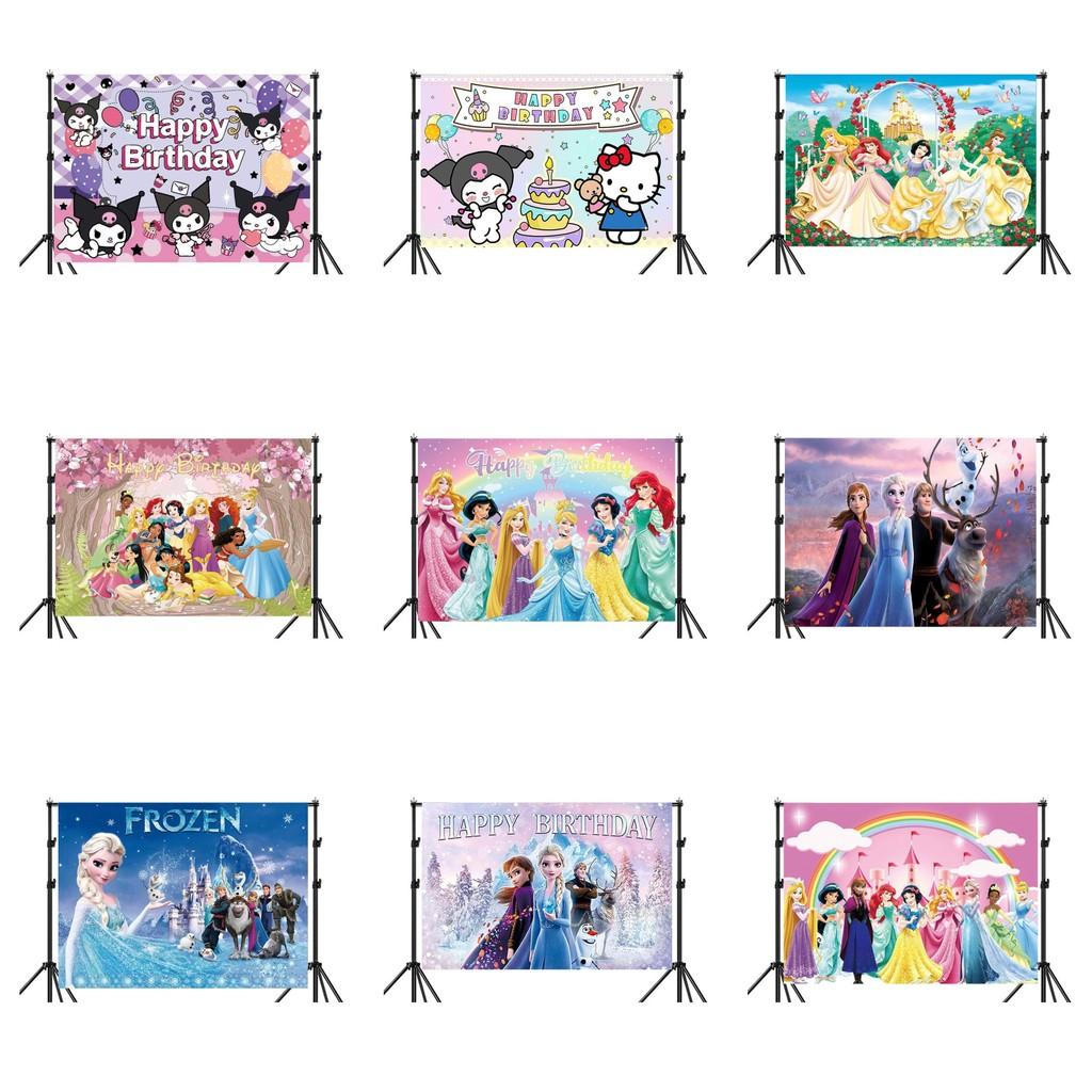 Frozen Background Decoration Banner For Festive Events With Cartoon Design For Party Decor