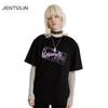 Y2K Kpop Mens Tshirt Phantasmagoria Letter Graphic Print Casual Clothing Oversized Streetwear Short Sleeve Tops Korean Goth Tee
