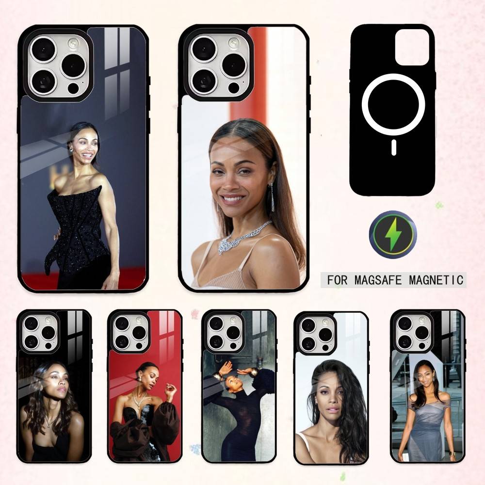 Viral P-Popular Z-Zoe S-Saldana Phone Case For iPhone17,16,15,14,13,12,11 Plus,Pro Max Magnetic For Magsafe Wireless Charging