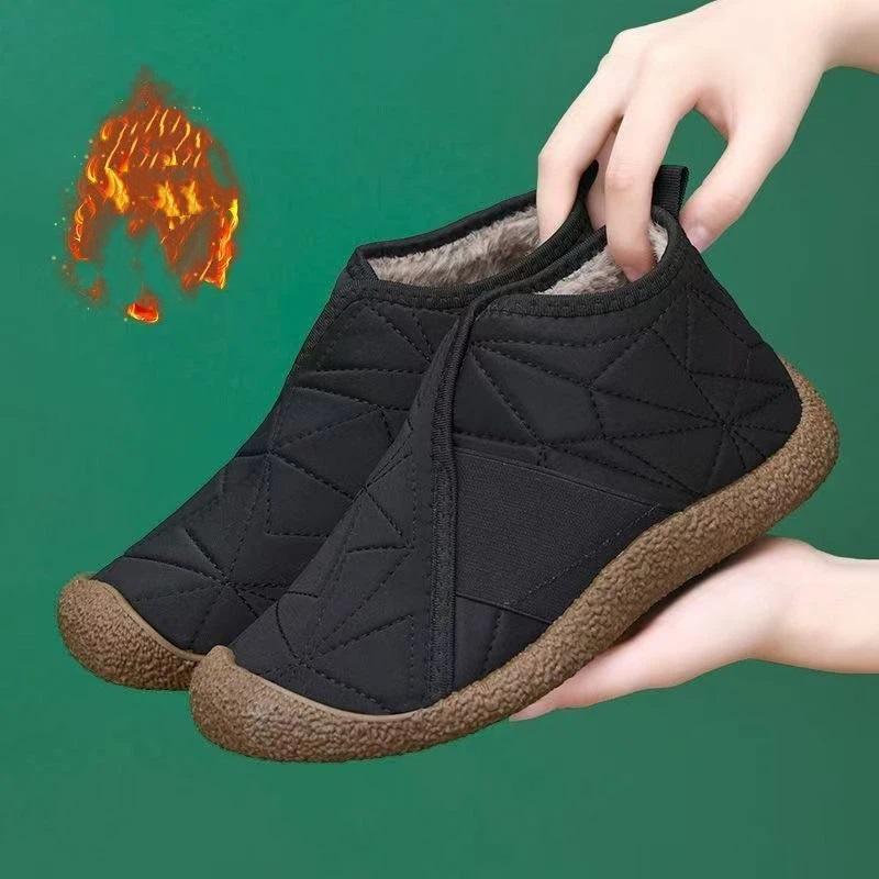 

Жіночі зимові м які підошви потовщені та плюшеві зручні протиковзкі снігові черевики бавовняні черевики 40 чорний