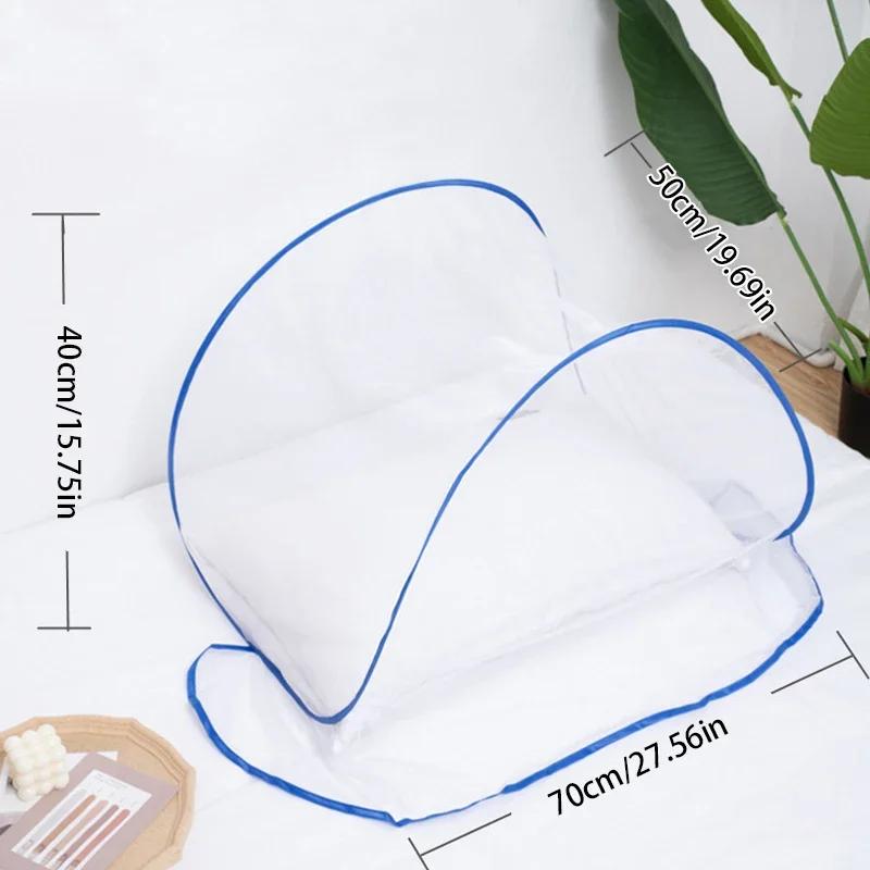 Head Face Protector Folding Mosquito Net Cover Encryption Anti-Mosquito Net for Trips Bed Sleeping Portable Single Mosquito Net