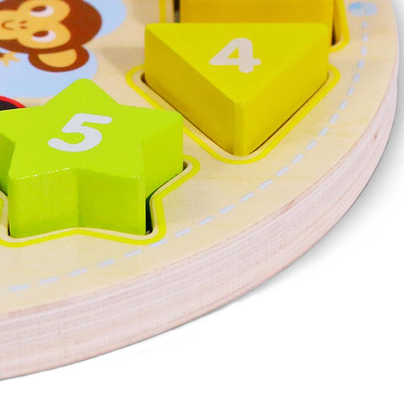 Building Block Clock Toy for Children / Digital Educational Early Learning Toy / Time Recognition Bead Set