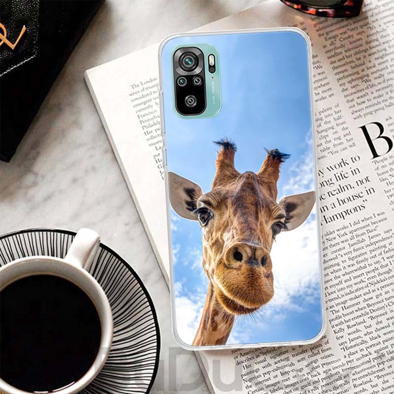 Cute Cartoon Giraffe Animal Cover For Xiaomi Redmi Note 14 13 12S 12 11 Pro Plus Phone Case 11S 10S 10 11E 11T 14Pro 13Pro Print