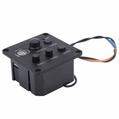 Acoustic Guitar Pickup, ISYS EQ Preamp Equalizer Onboard Next-Hole Cartridge Soundhole Musical Instrument Accessories