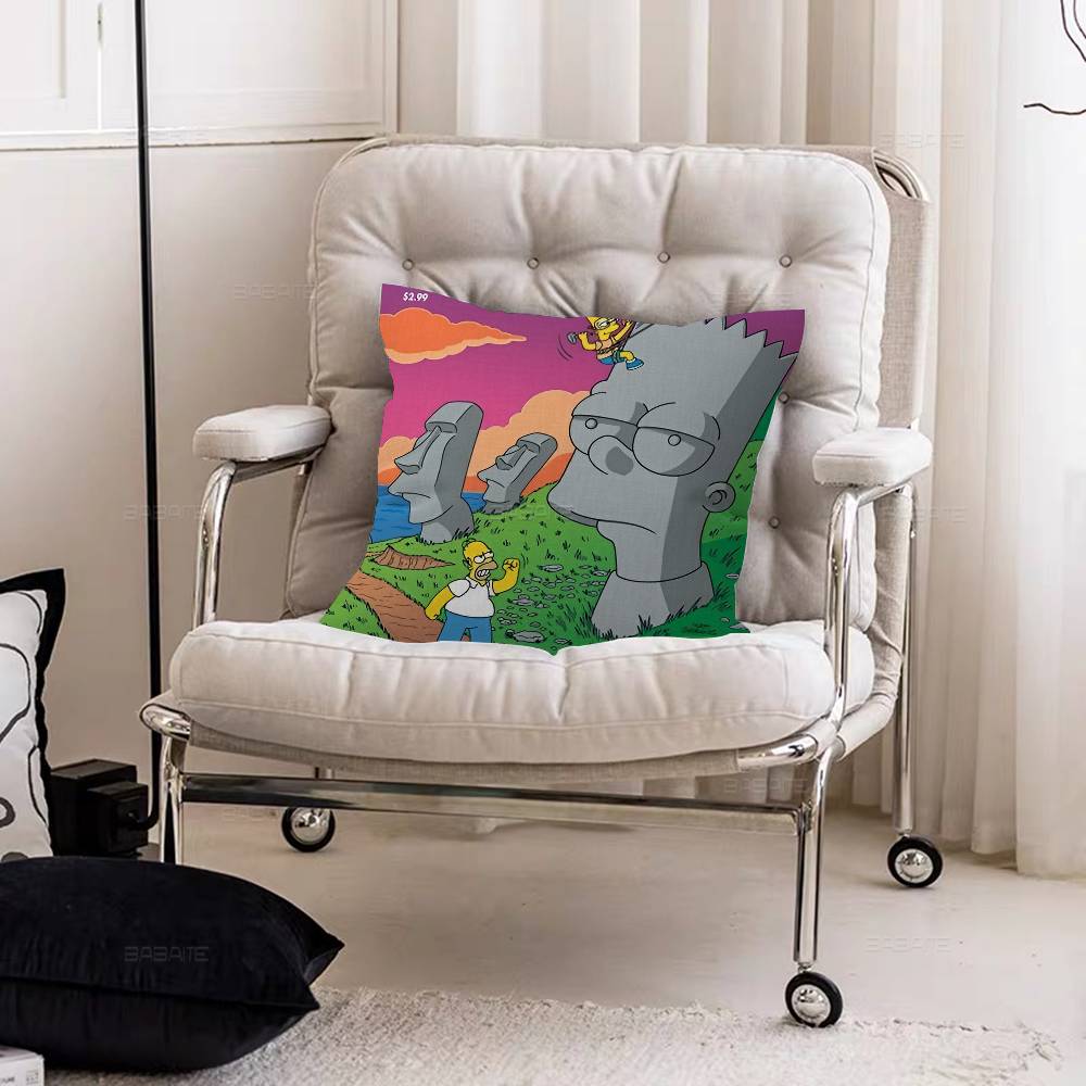 Мультяшный Т-Крутой С-Симпсоны Наволочки Домашнее Постельное Белье Декоративная Наволочка Свадебная Супер Мягкая Наволочка 12x12Inch