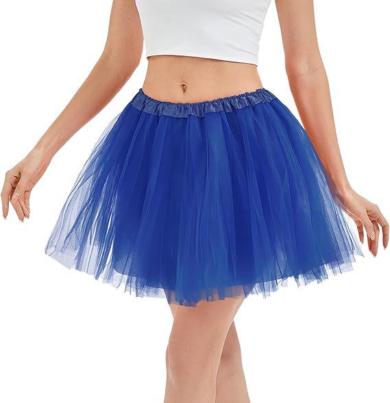 

Children s 4-Layer Tutu Skirt with Fluffy Mesh and Anti-See-Through Lining Children s One Size Liner Length 30cm