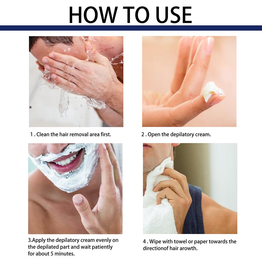 Hair Removal Cream Men Depilatory Cream Whole Body Hair Remover Cream for Legs Arms Underarms