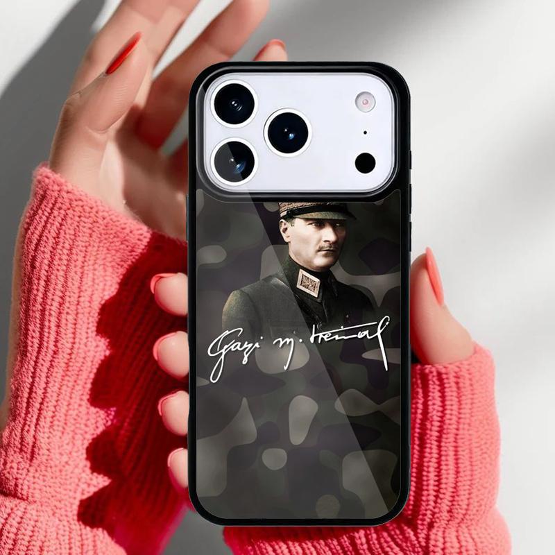 

Mustafa Kemal Ataturk Phone Case for iPhone 17 Air 16e 15 14 13 Pro Max Back Cover for 12 11 Pro Coque iPhone 11