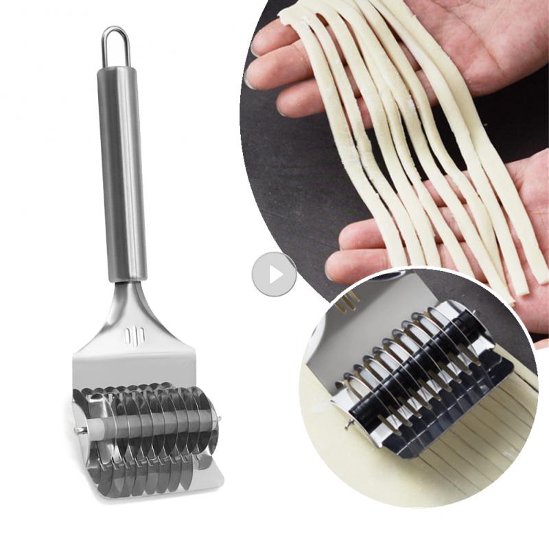Ruční kráječ na nudle z nerezové oceli Strojek na válení špaget Lisování Stroj na těstoviny Kuchyňka Nůž na vaření Šalotka Příslušenství