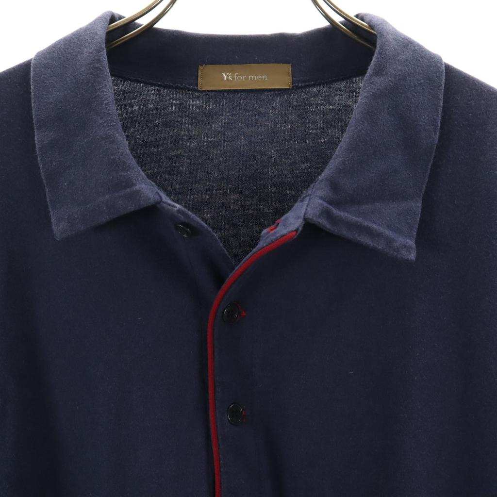 Y’s for Men Long Sleeve Jersey Polo Shirt Navy Men's Used
