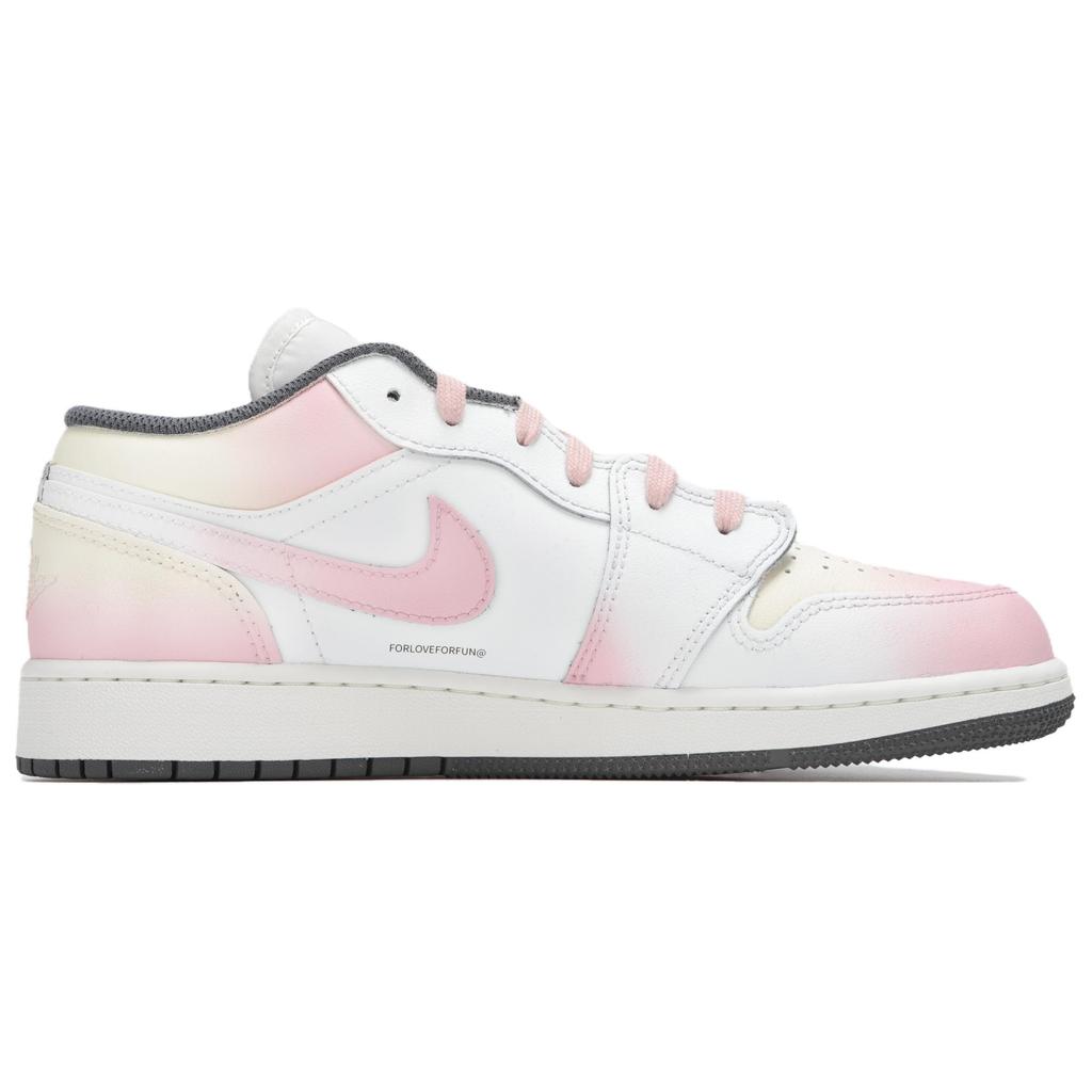Jordan Air Jordan 1 Low top Vintage Basketball Shoes Women's Pink White 553560-044(Team24-)