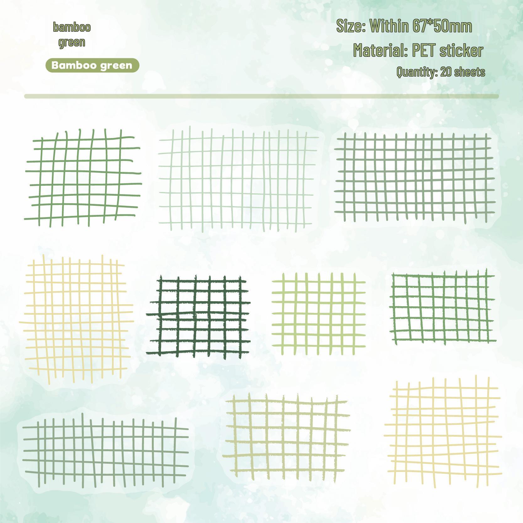 Ge Yun Series Retro Story Sticker Pack, Journal DIY Decoration Material, 6 Styles