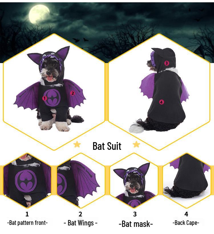Christmas Pet Costume: Bat, Pirate, Clown, Delivery Outfit for Dogs