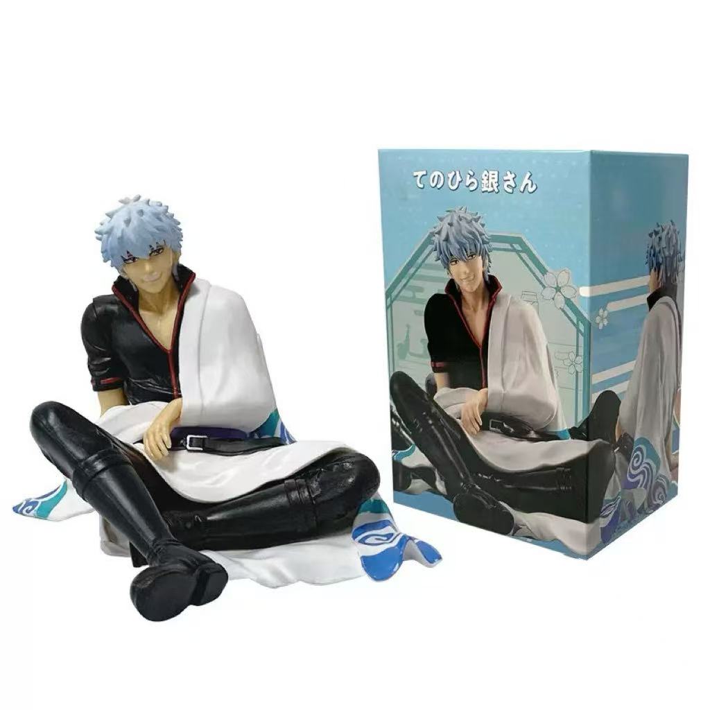 Figura Anime Gintama de 14CM Sakata Gintoki Katsura Kotarou Modelo de Animação Brinquedos Presentes Coleção Decoração Ornamentos
