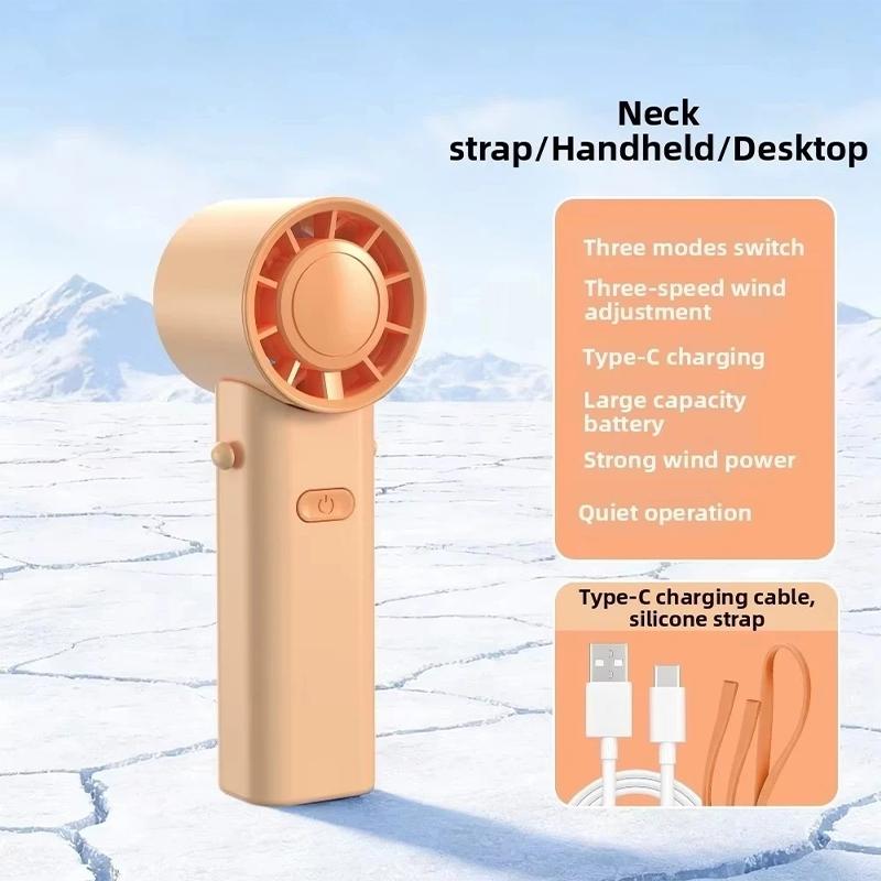 Mini Portable Neck Fan 90° Foldable Usb Rechargeable Handheld Fan Hands-free Cooling For Travel Outdoor Summer Cool Accessories