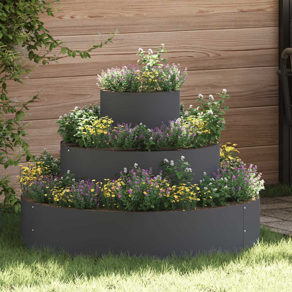 Garden Planter Anthracite 90 X 90 X 20 Cm