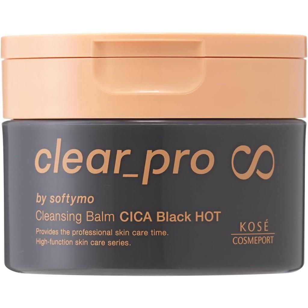Kose Softymo Clear Pro Cleansing Balm CICA  Rich Moist  Deep Clear  White  Black Hot 90g
