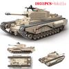 Military World War II Weapons Tiger Heavy Panther Leopard Medium Churchill Tank Building Blocks WW2 Army City Bricks Kids Toys