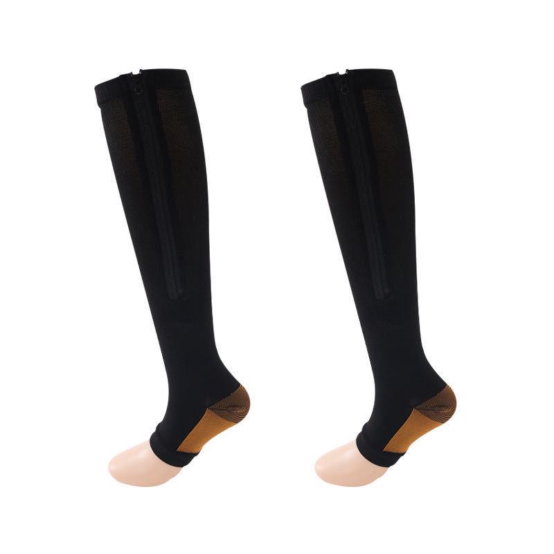 Zipper Compression Sports Socks for Calves