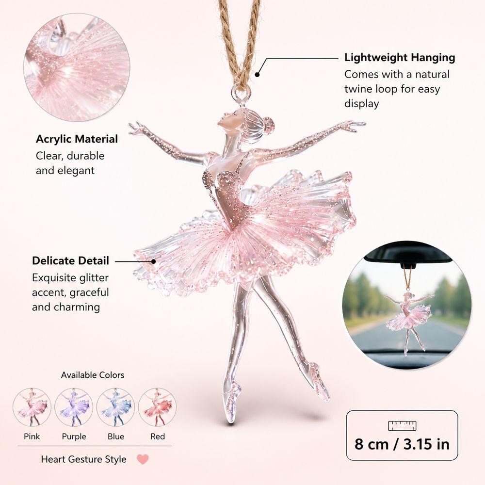 Ballet Dancer Acrylic Hanging Ornament Lucky Goddess Lucky Goddess Charm  Vehicle Decor
