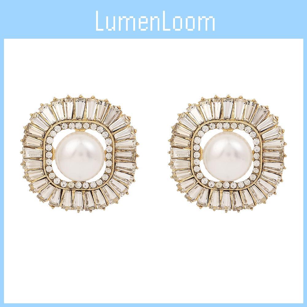 Summer Flower Design Alloy Earrings For Women With Zirconia Sparkle