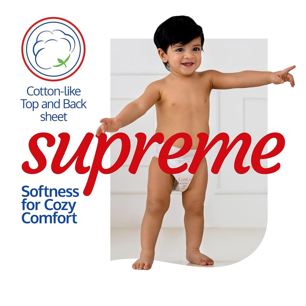 LuvLap Supreme Diaper Pants XXL 15-25Kg 46Pc 360 Degree Skin Care Aloe Vera Rash Prevention Super Light Core Breathable