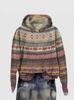 New Women's Color Block Hooded Loose Pullover Sweater – European & American Style