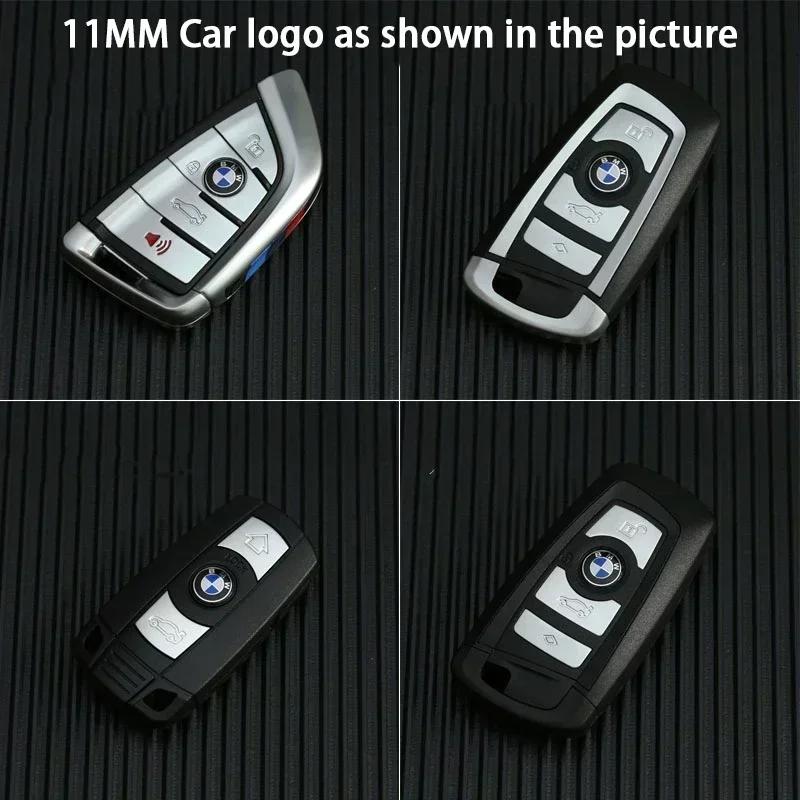 11mm Car Remote Key Fob Emblem Badge Radio button Sticker For BMW F10 E90 F20 E46 E60 E70 E39 E36 E87 X7 E92 E91 E28 X3 G11 X5 6 GR5
