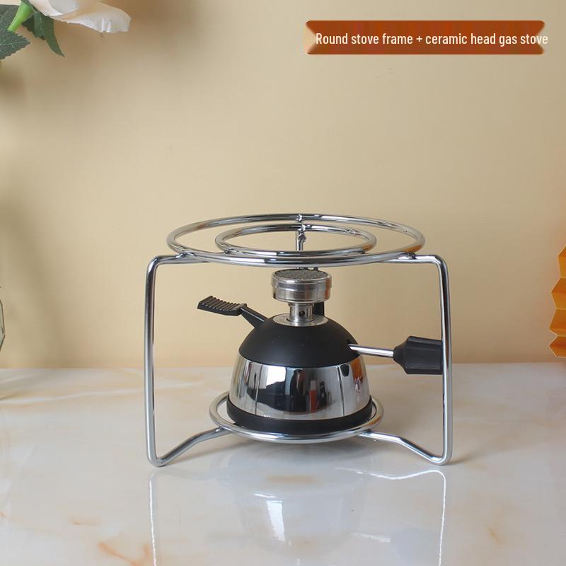 Round Metal Stove Rack for Moka Pot and Teapot With Alcohol or Gas Lamp Compatibility