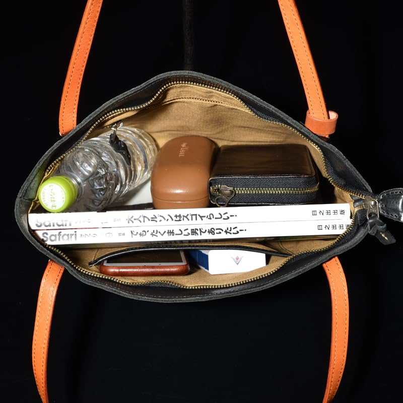 Eight Boar SHIVA Genuine Cowhide Leather Small Tote Bag, Lightweight, Perfect for Commuting or School, Perfect As a Gift, Black, Stylish, K40