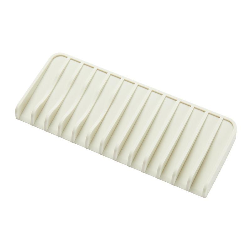 Silicone Self Draining Soap Dishes Tableware Cushion Anti Slip Sink Tray Soap Holder Dish Drying Cushion Pad Sink Drain Mat