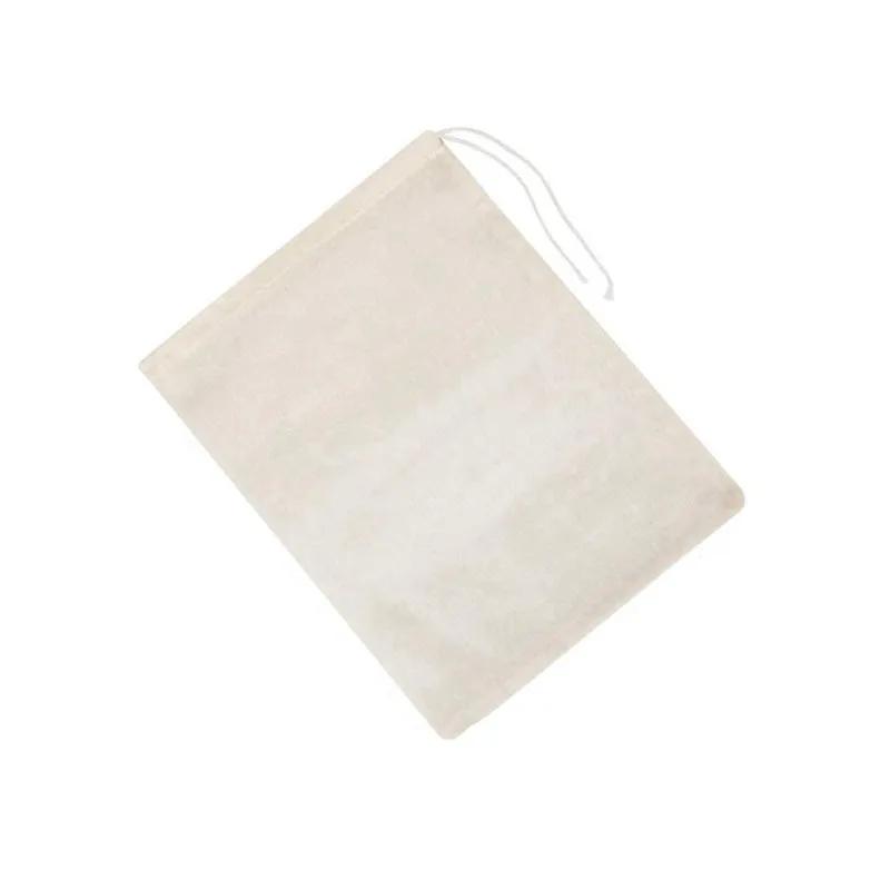 Reusable Cheese Cloth Filter Bags For Tea Yogurt Cold Brew Milk Tea Strainers Soap Herbs Spice Strainers Muslin Drawstring Bags