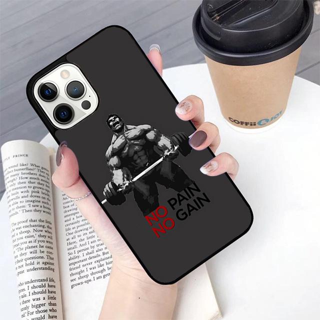 

No Pain No Gain Training Phone Case For iPhone 17 Air 13 12 14 15 16 Cover For Apple Pro Max Plus Coque iPhone 13pro