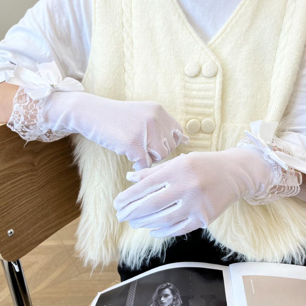 Highly Elastic Lace Gloves Anti-uv Sunscreen Gloves 2024 Riding Driving Gloves  Cycling Driving