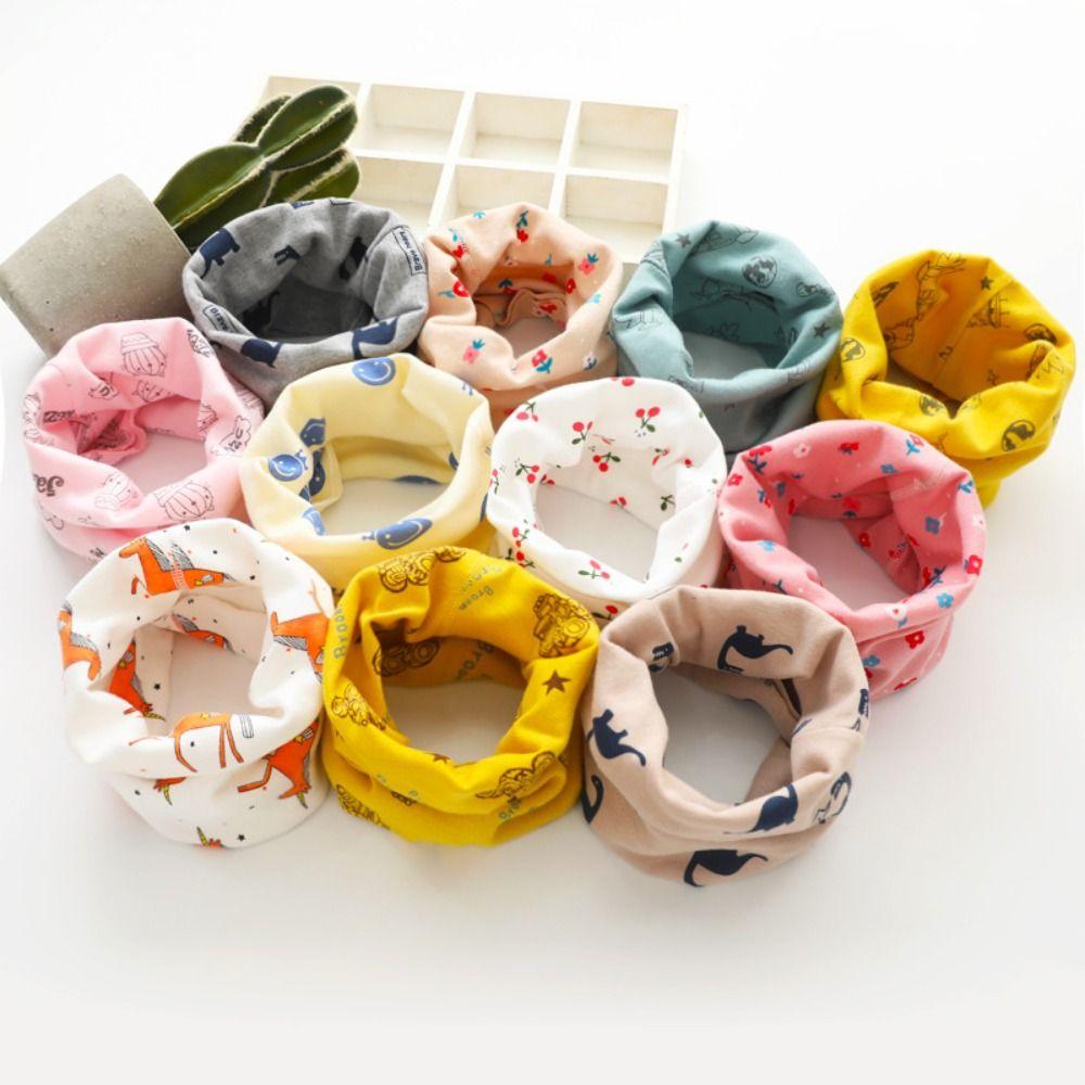 1-16 Years Old Elastic Kids Winter Scarf Cotton Neckerchief Knitted Scarves  for Baby Boys Girls