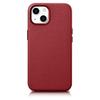 Genuine Leather Case for iPhone 14 Plus MagSafe Case Leather Red