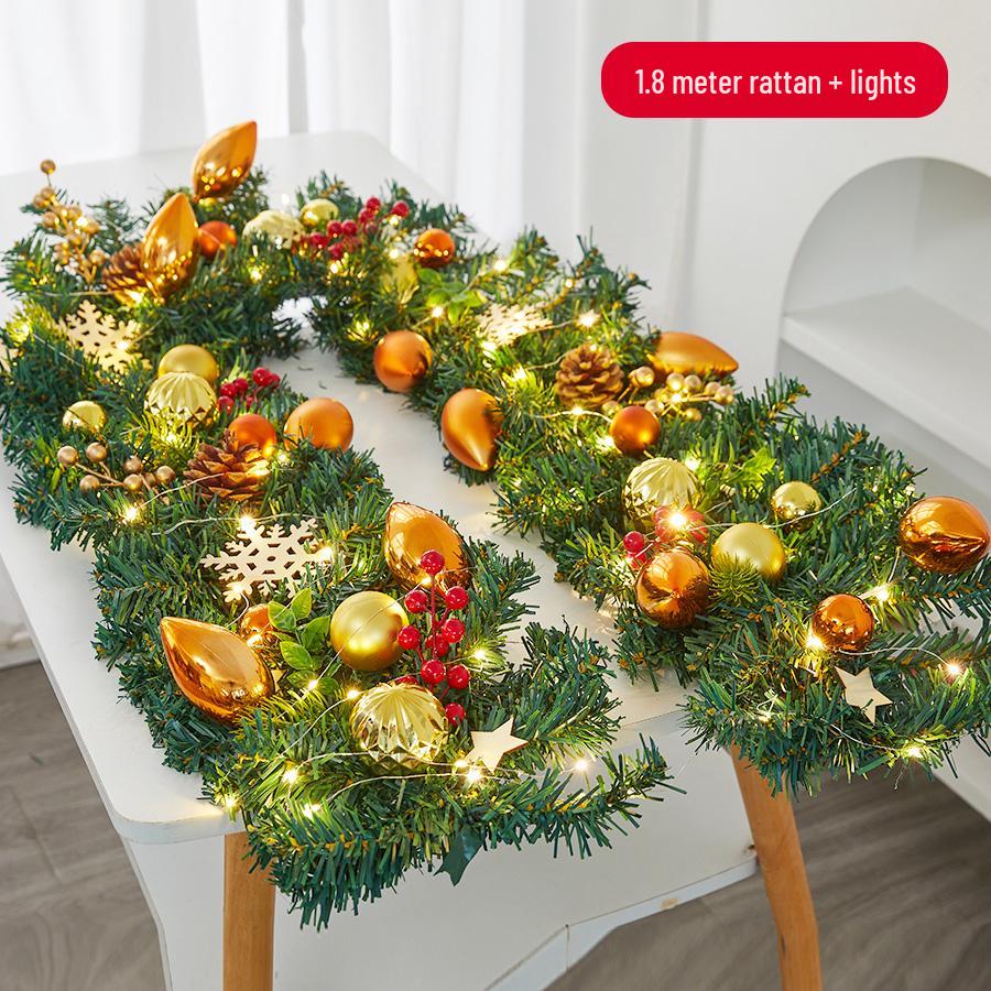 Enchanted Snowy Christmas Rattan Wreath for Window and Mall Displays