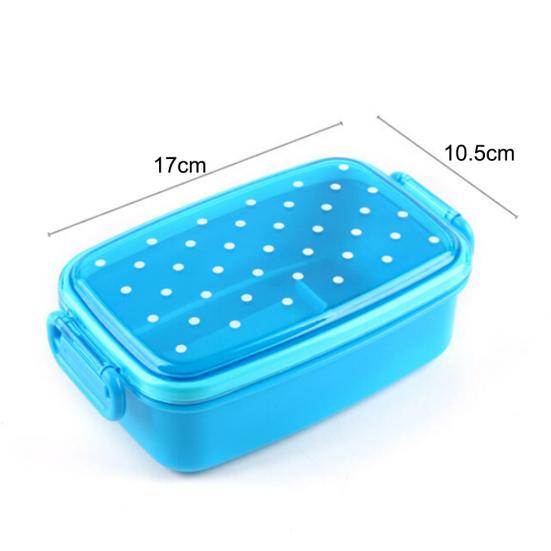 480ml Single Layer Portable Dot Picnic Lunch Box Food Storage Container Case