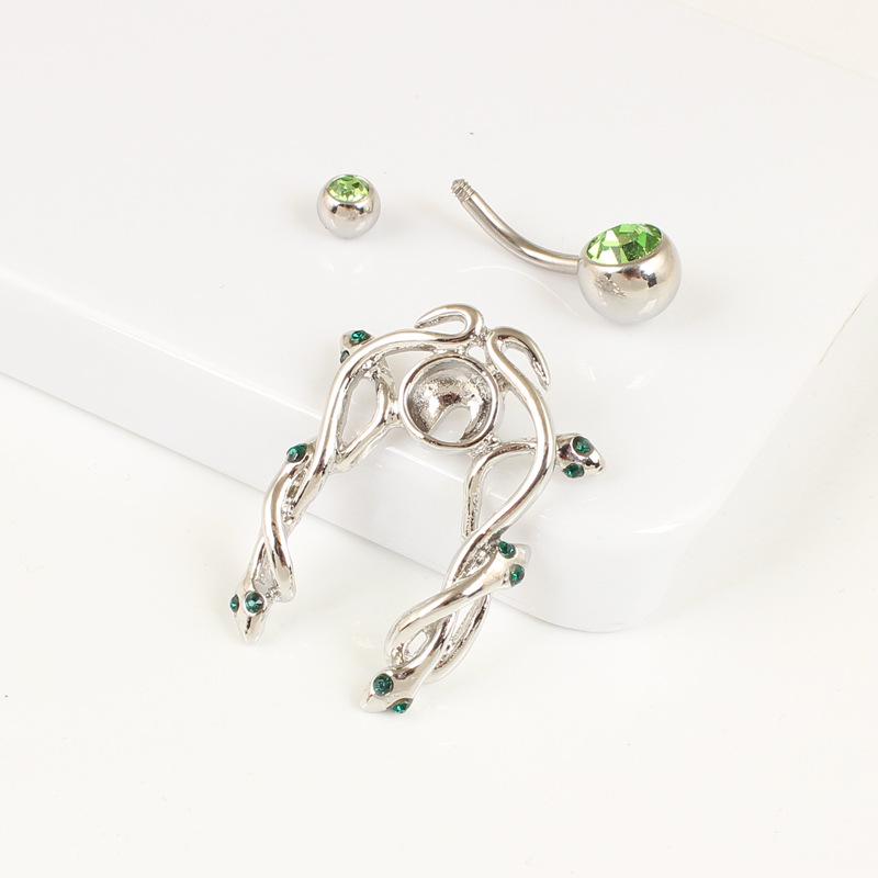 Hot Selling 316 Stainless Steel Snake Belly Button Ring Jewelry