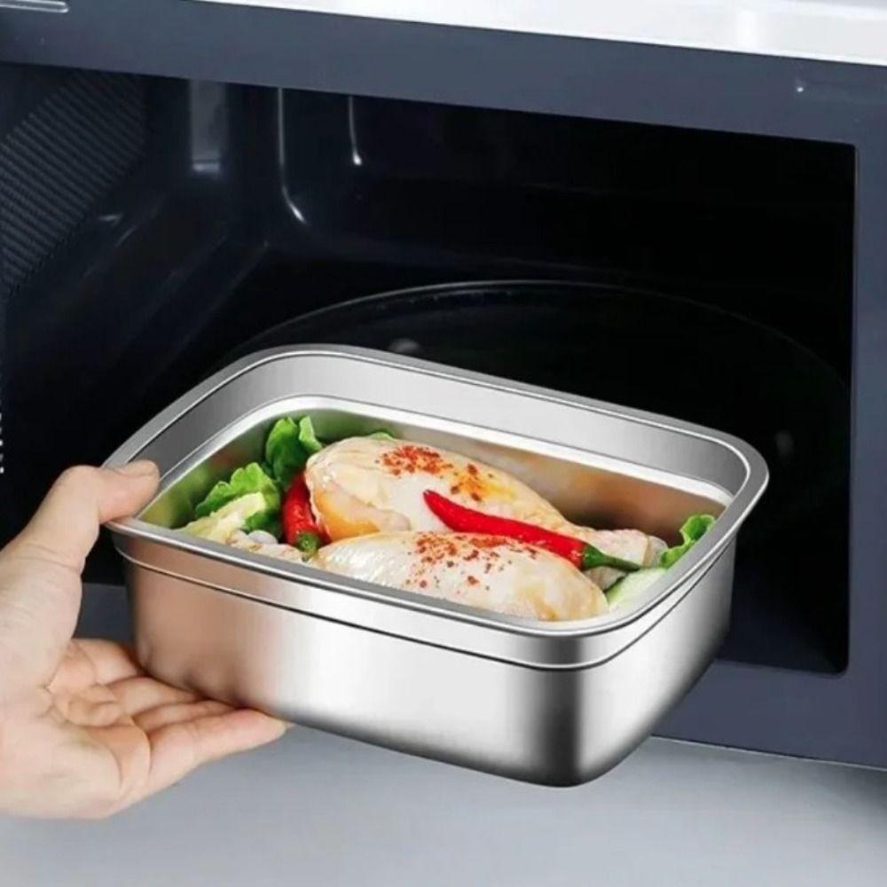 Leak-proof Lunch Box Microwaveable Food Storage Box Multipurpose Fresh-keeping Box  Camping
